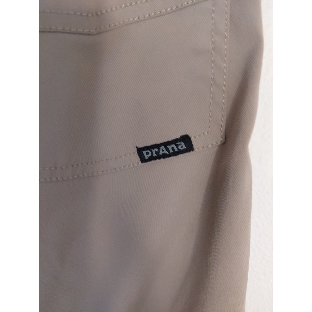 Prana Pants Mens 28 Slim Brown Stretch Belted Outdoor Hiking Climbing Cargo - Picture 4 of 5